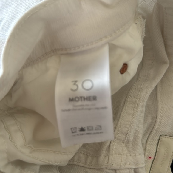 Mother White Mid Rise Dazzler Ankle Jeans in Fairest of them all 30 - Picture 11 of 12